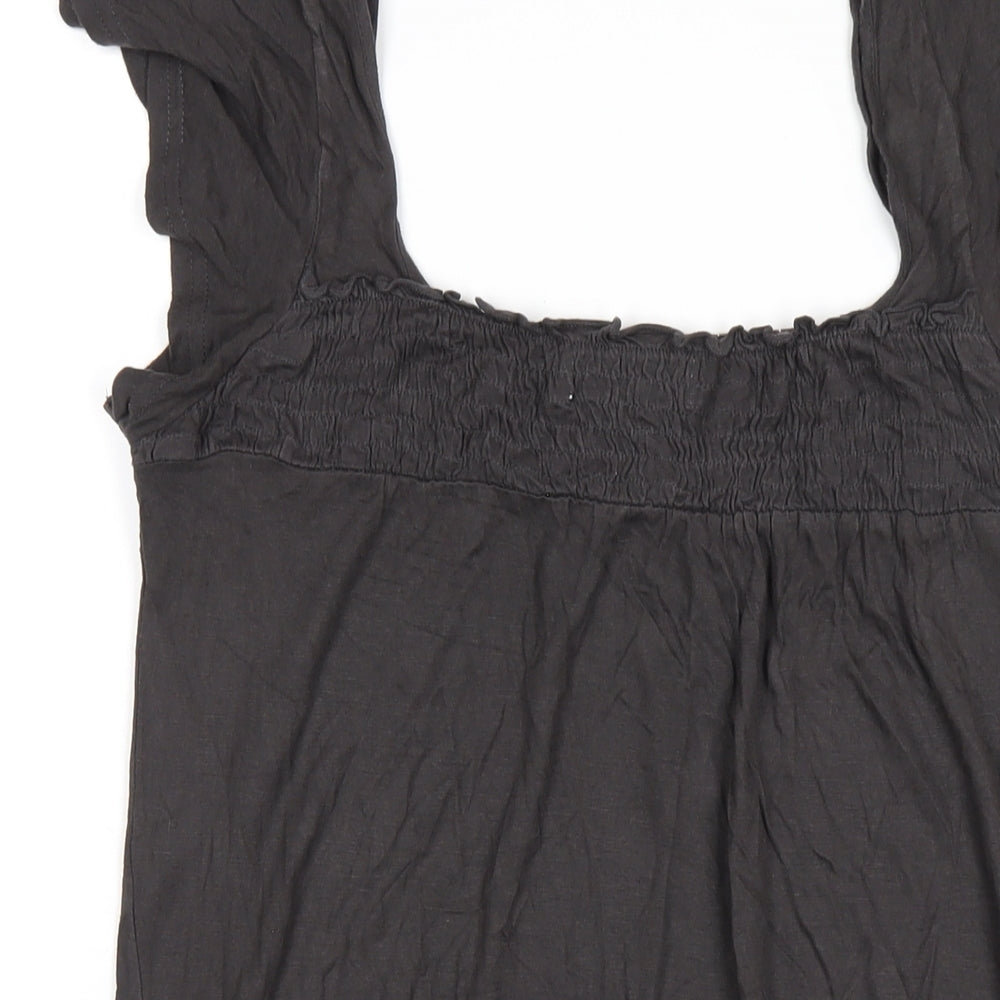 Womens UK Size 10 Dorothy Perkins Grey Basic T-Shirt