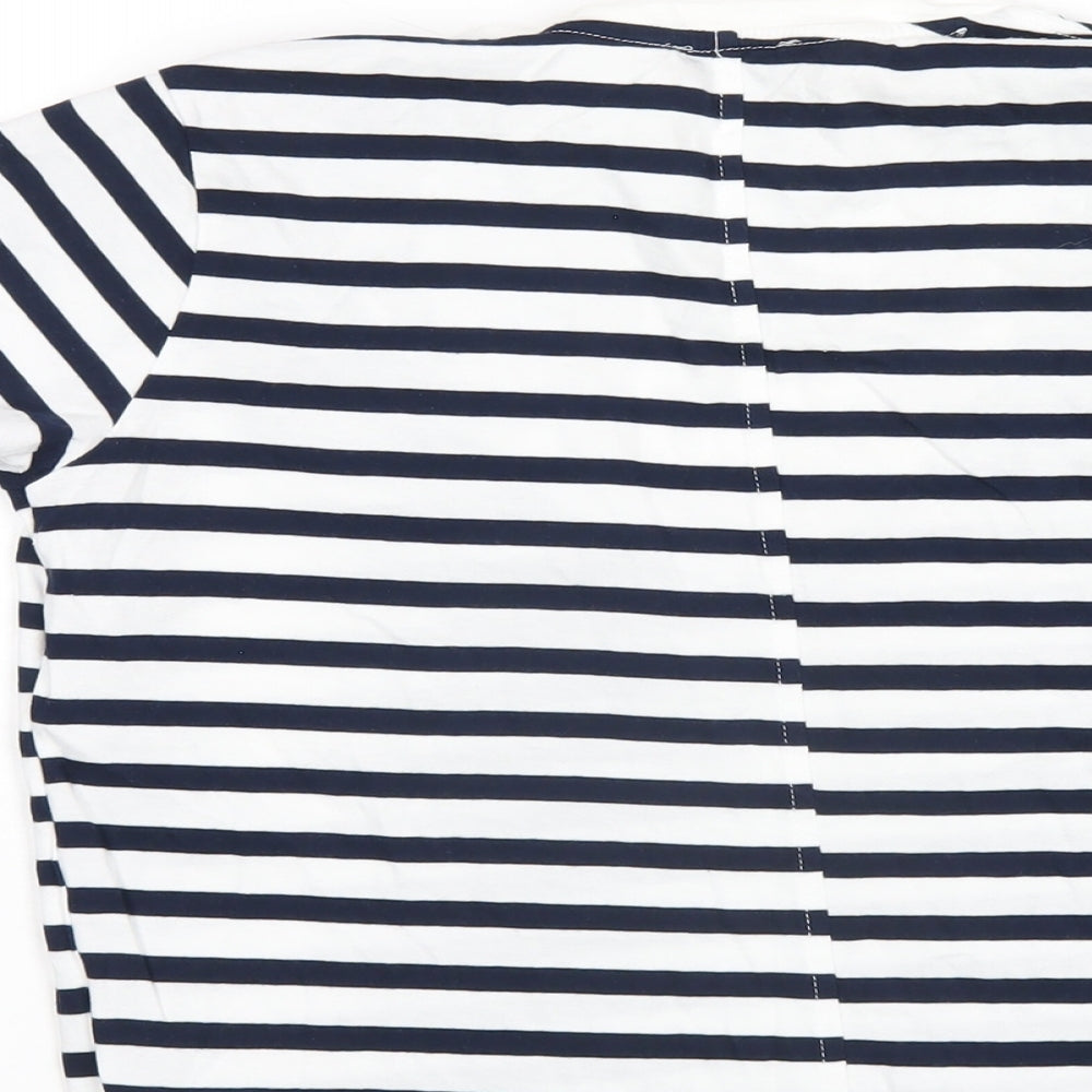 Womens UK Size S Zara Blue Basic T-Shirt