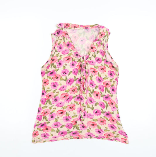 Womens UK Size 14 Lakeland Multicoloured Basic T-Shirt
