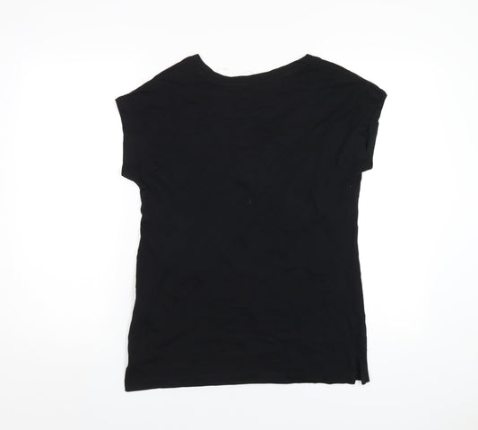 Womens UK Size 6 Marks and Spencer Black Basic T-Shirt