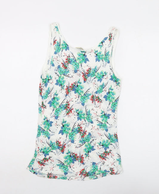 Womens UK Size M Oasis White Basic Tank