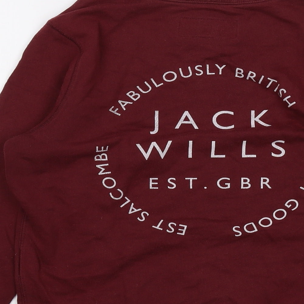 Womens UK Size 8 Jack Wills Red Pullover Sweatshirt