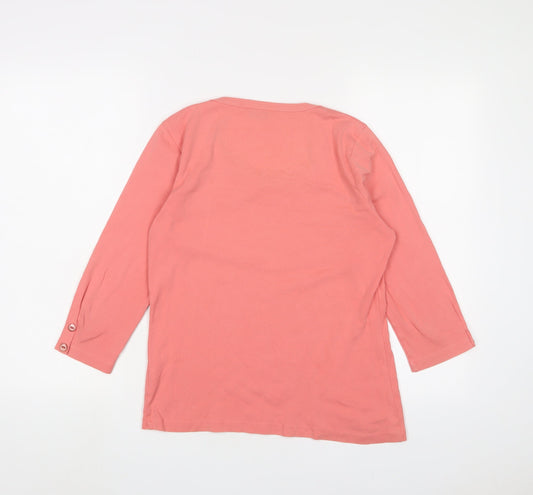 Womens UK Size 14 BHS Pink Basic T-Shirt