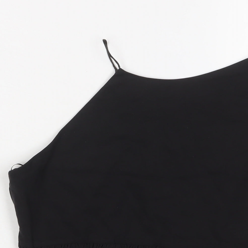 Womens UK Size S Zara Black Cropped Tank