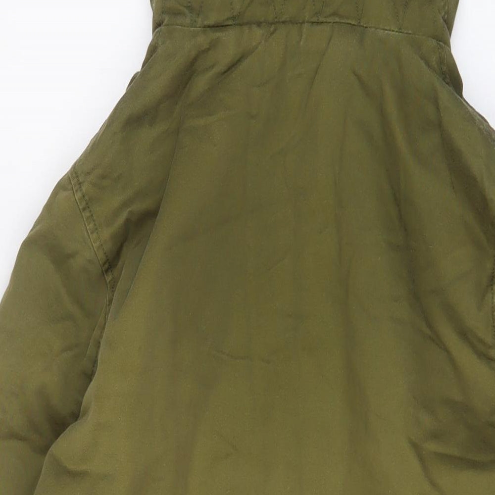 Womens UK Size 8 Topshop Green Parka Coat