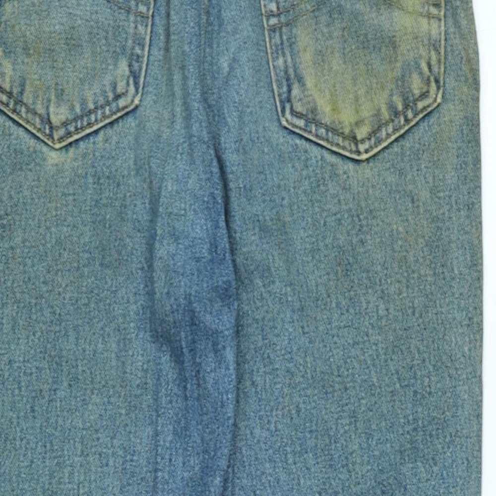 Mens UK Size 32 in Rocksteady Regular Fit Straight Blue Jeans