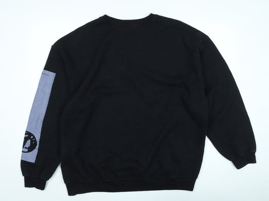 Urban Outfitters Mens Black Polyester Pullover Sweatshirt Size M - Logo- Heart of the city