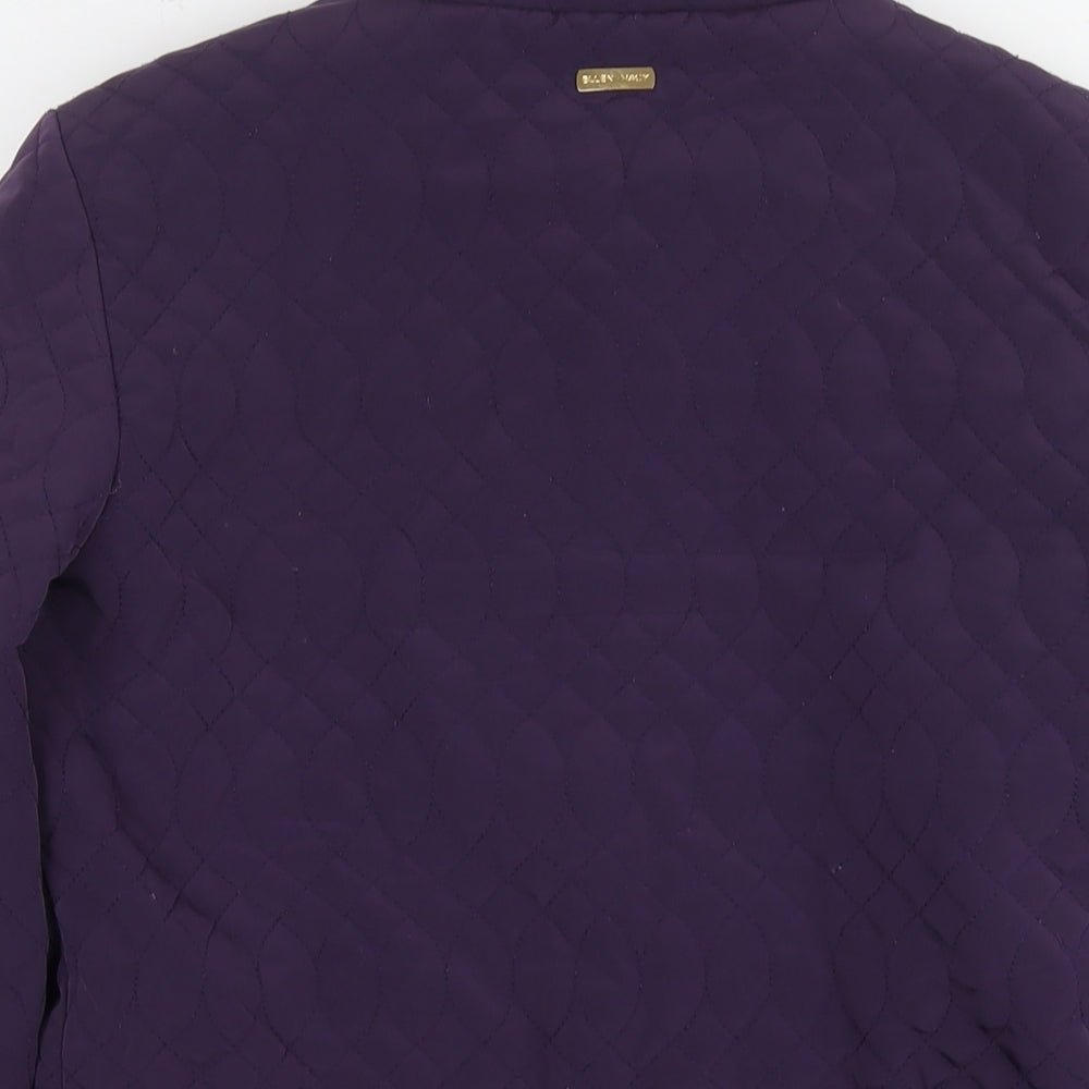 Womens UK Size S Ellen Tracy Purple Quilted Coat