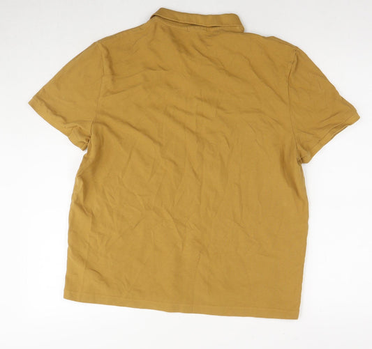 ASOS Mens Brown Cotton Polo Size L Collared Pullover