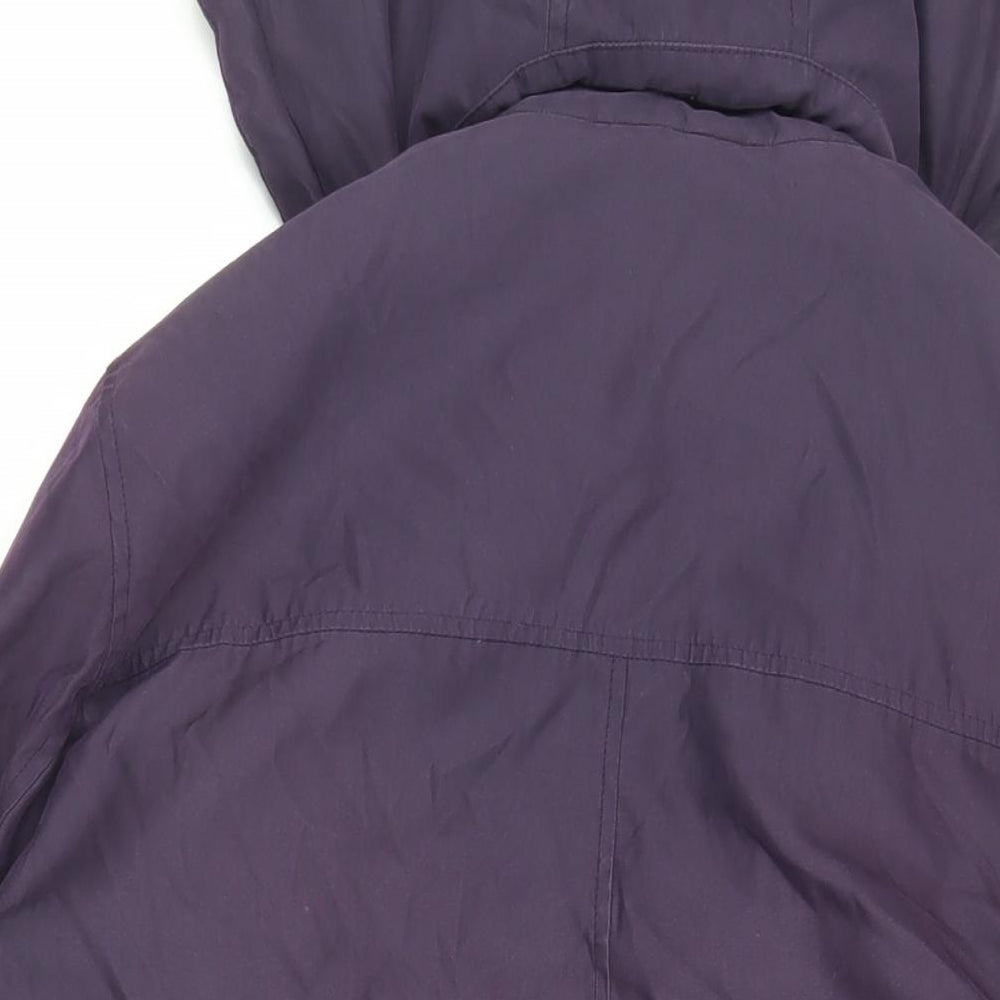 Brand and care label for Cotswold Collections women’s purple jacket, size L, zip - hooded