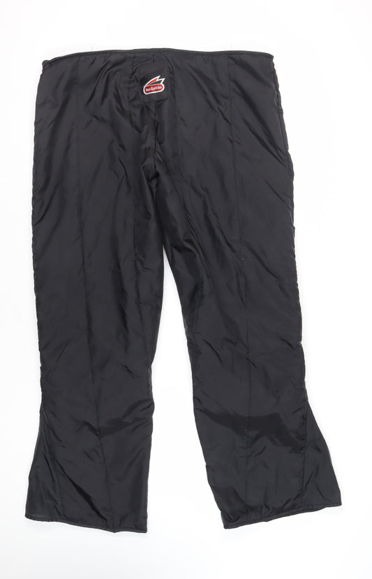 Hein Gericke Mens Black Polyester Trousers Size 2XL L31 in Regular Zip - Motorcycle Trousers Lining
