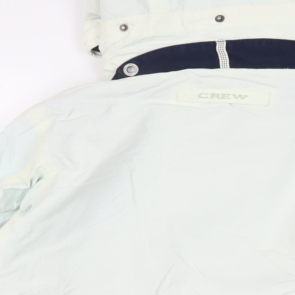 Brand and care label for Crew Clothing Ivory Varsity Jacket Jacket, size 10, Zip - Outdoors Hooded Weathergear Technical