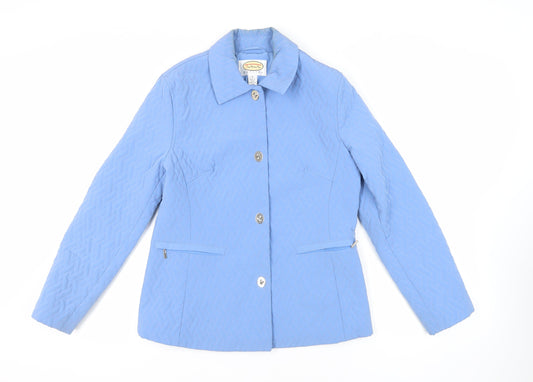 Womens UK Size S Talbots Blue Quilted Coat