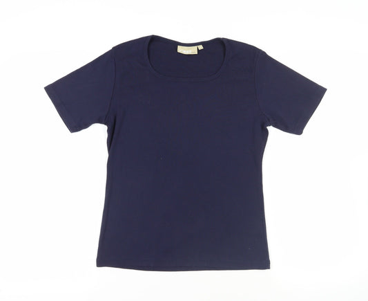 Womens UK Size M First Avenue Blue Basic T-Shirt