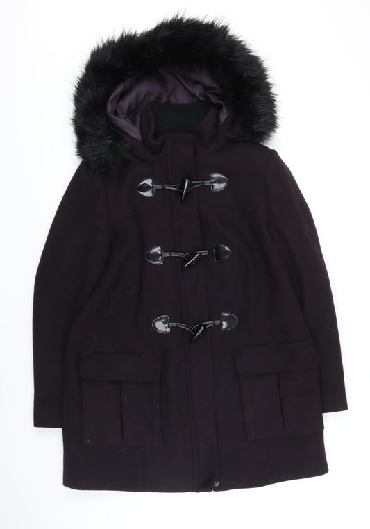 Womens UK Size 14 M&S Purple Overcoat