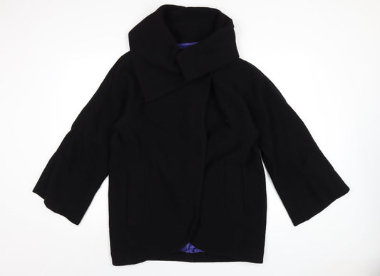 Womens UK Size 10 French Connection Black Pea Coat