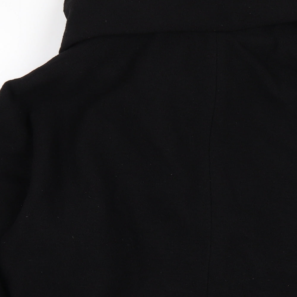 Womens UK Size 10 French Connection Black Pea Coat