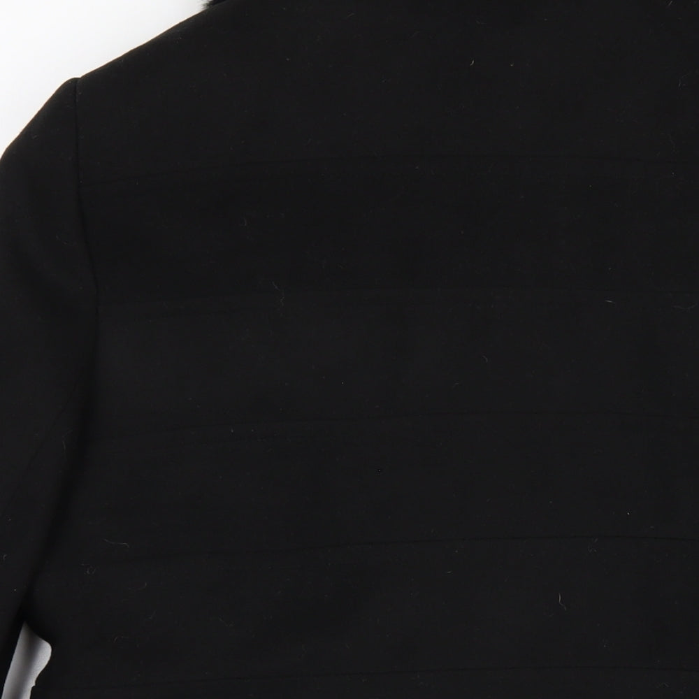 Womens UK Size 16 Red Herring Black Pea Coat