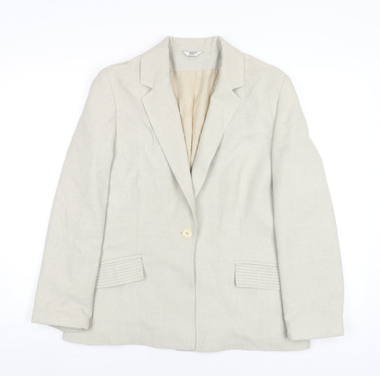Womens UK Size 14 Klass Regular Beige Blazer