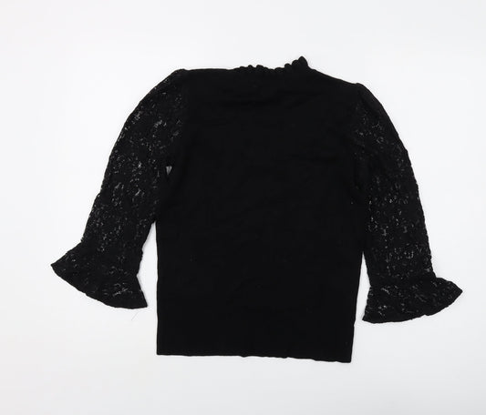 Womens UK Size S Oasis Black Pullover Jumper