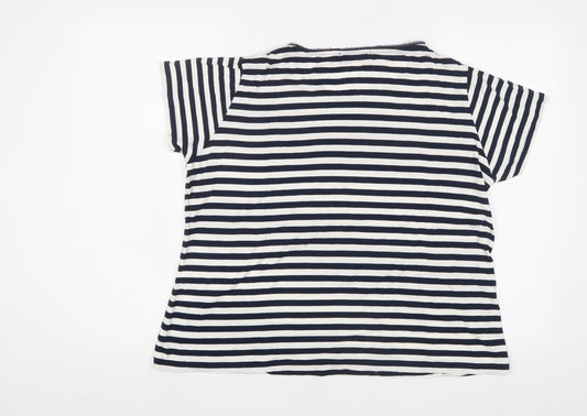 Womens UK Size L Punt Roma Blue Basic T-Shirt