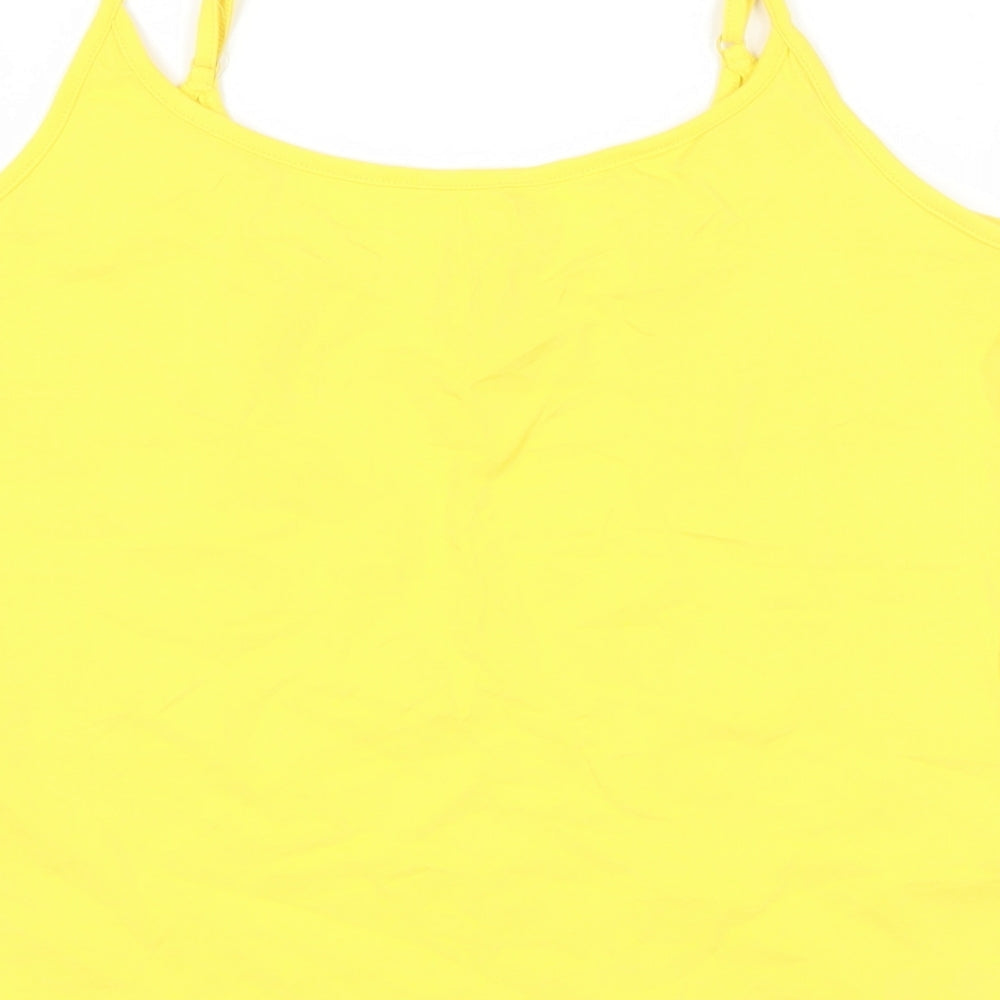 Womens UK Size 14 Marks and Spencer Yellow Camisole Tank
