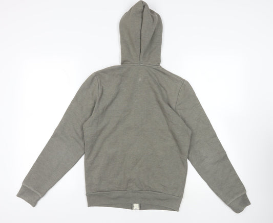 Topman Mens Grey Cotton Full Zip Hoodie Size XS - Pockets