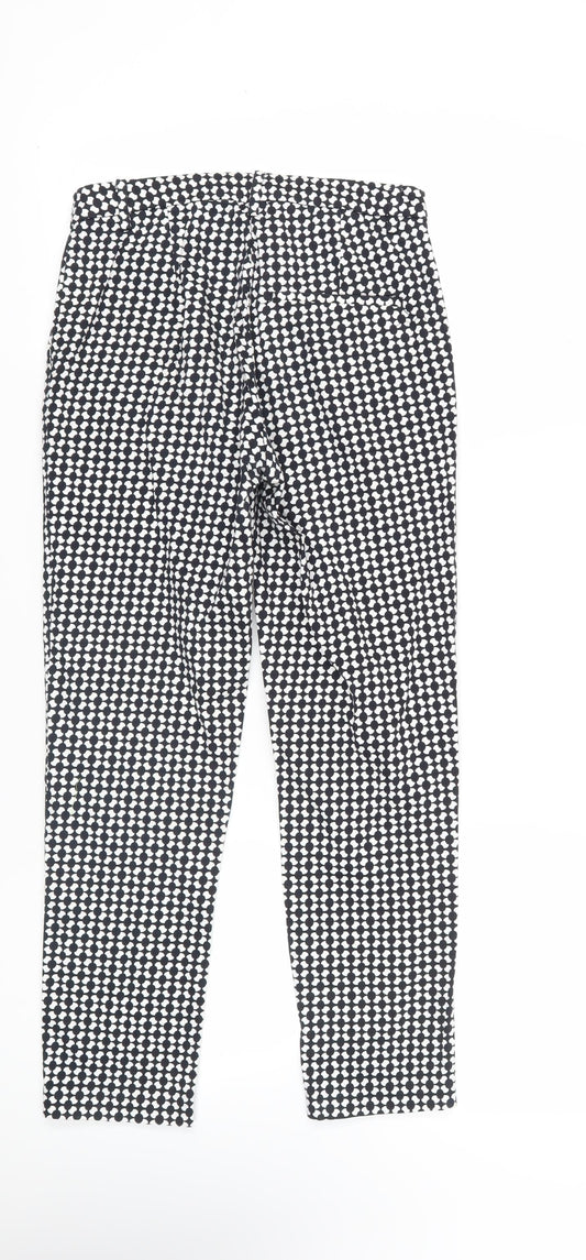 Womens UK Size 8 H&M Regular Fit Chino Black Trousers