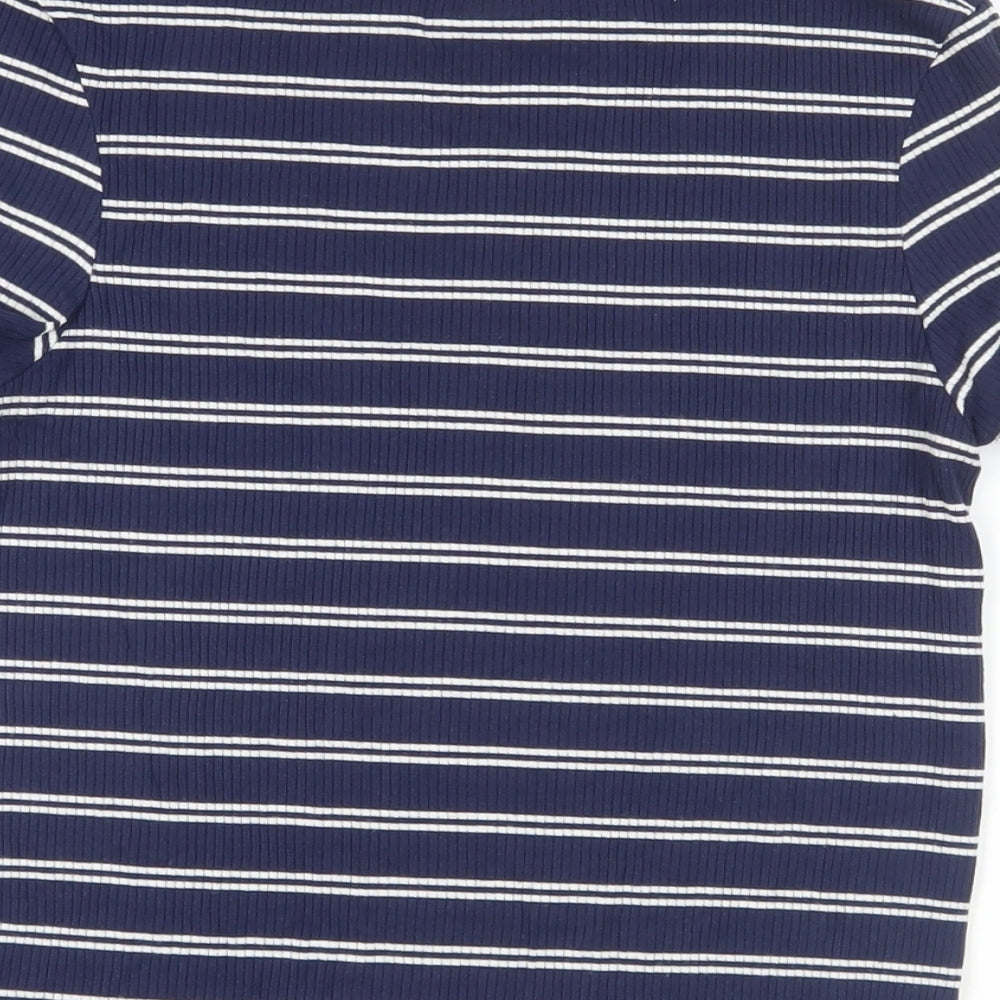 Womens UK Size S Pimkie Blue Basic T-Shirt
