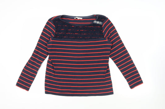 Womens UK Size 14 Lakeland Blue Basic T-Shirt