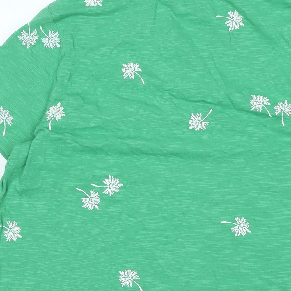 Womens UK Size 14 Marks and Spencer Green Basic T-Shirt