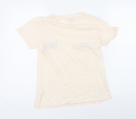 Womens UK Size 8 Topshop Pink Basic T-Shirt