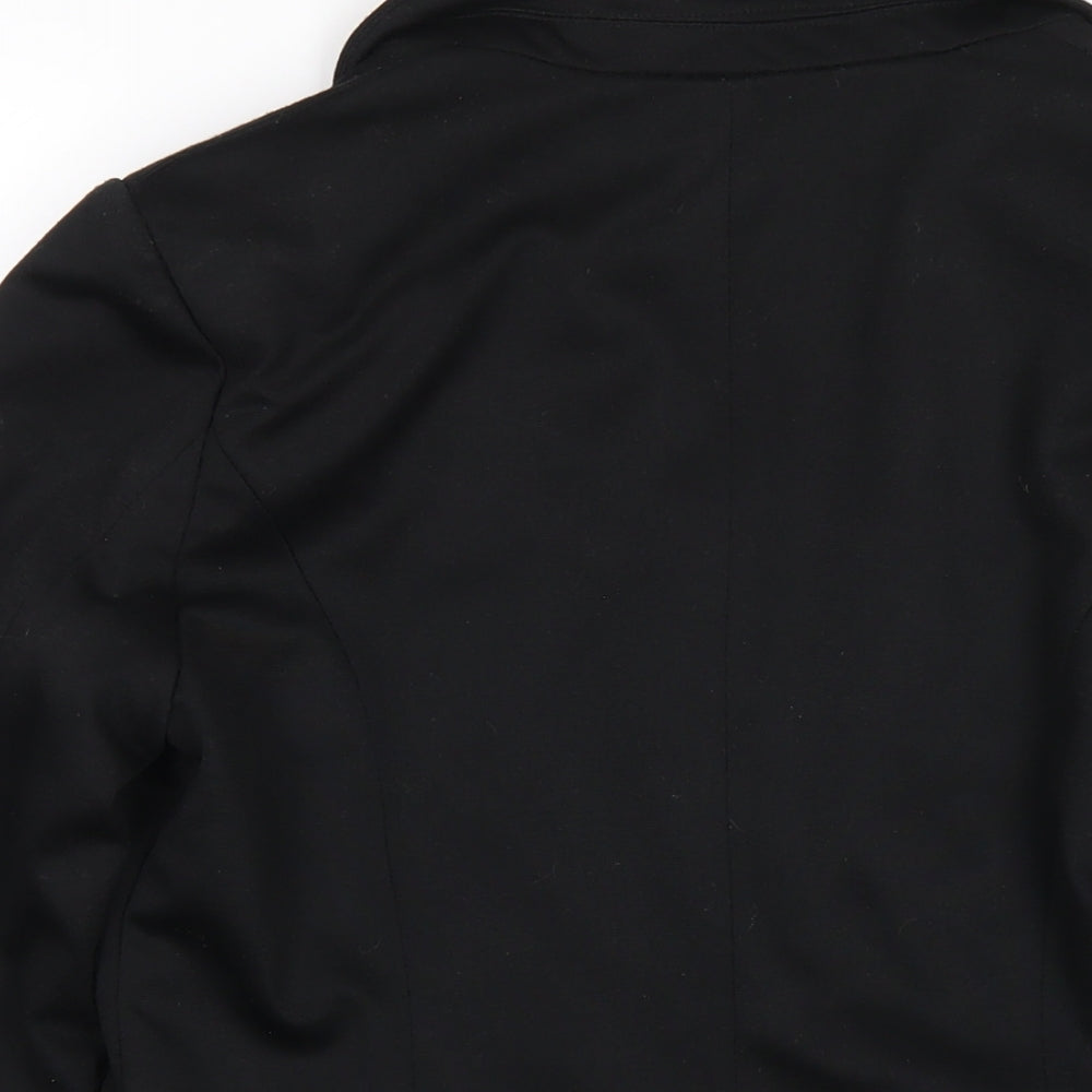 NEXT Womens Black Polyester Jacket Blazer Size 14