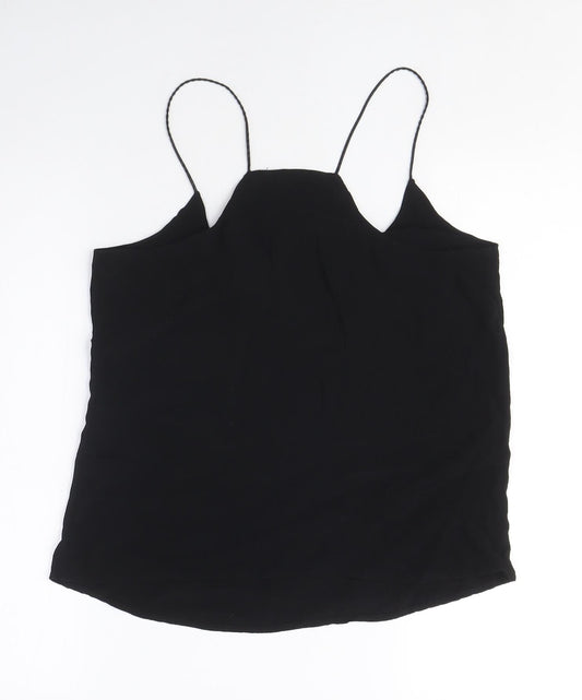 Womens UK Size S Mango Black Camisole Tank