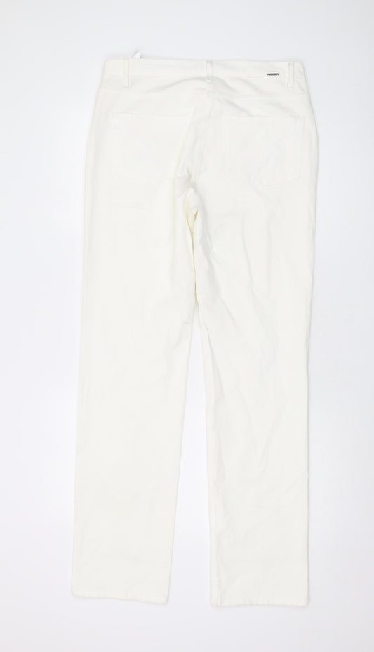 Betty Barclay Womens Ivory Cotton Straight Jeans Size 16 L33 in Regular Button