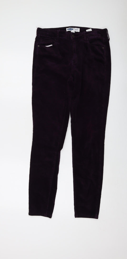 Womens UK Size 6 Old Navy Regular Fit Purple Trousers