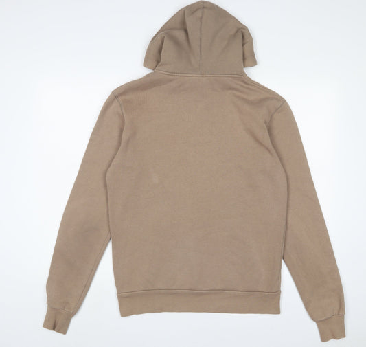 11 degrees Mens Brown Cotton Pullover Hoodie Size XS - Logo