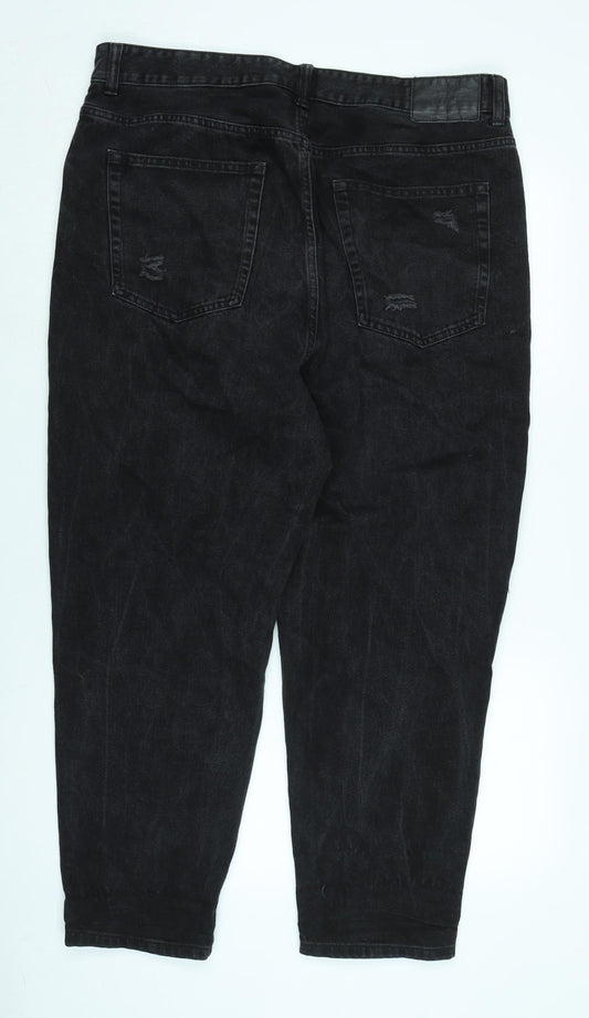 Berkshire Mens Black Cotton Blend Straight Jeans Size 38 in L26 in Regular Zip