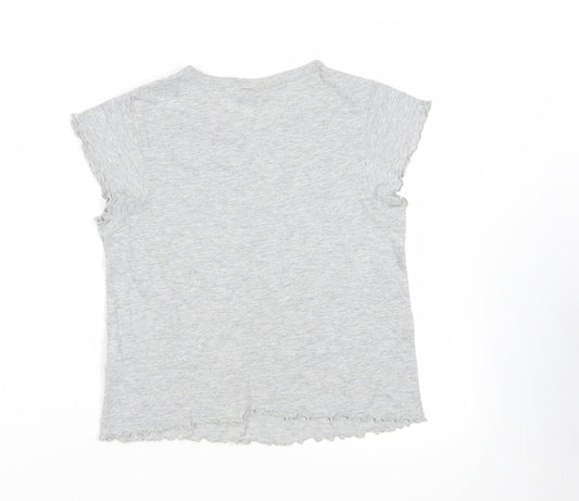 Womens UK Size 10 Topshop Grey Basic T-Shirt
