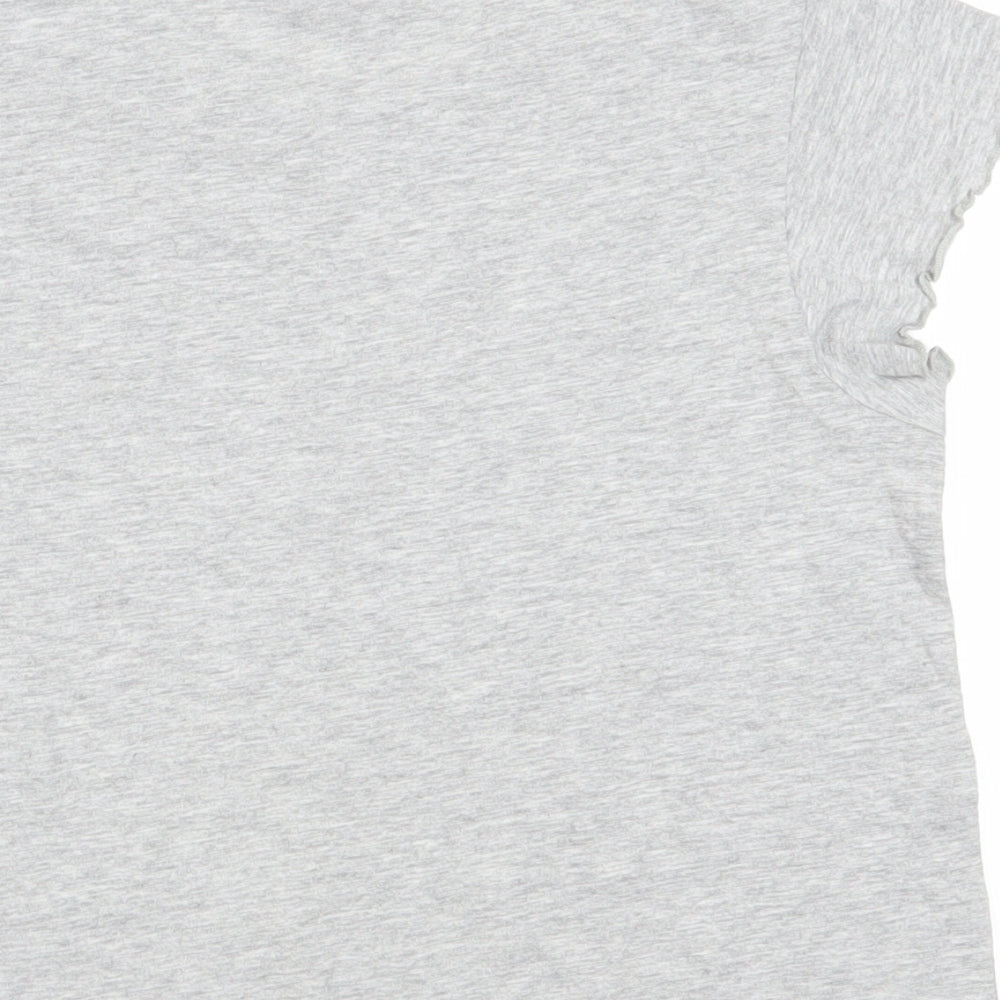 Womens UK Size 10 Topshop Grey Basic T-Shirt
