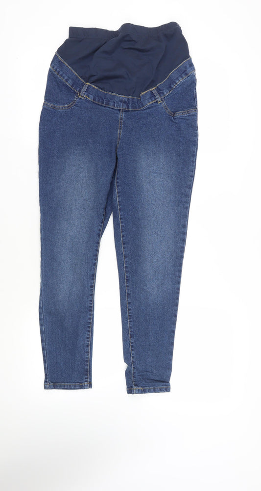 Womens UK Size 12 Boohoo Regular Fit Skinny Blue Jeans