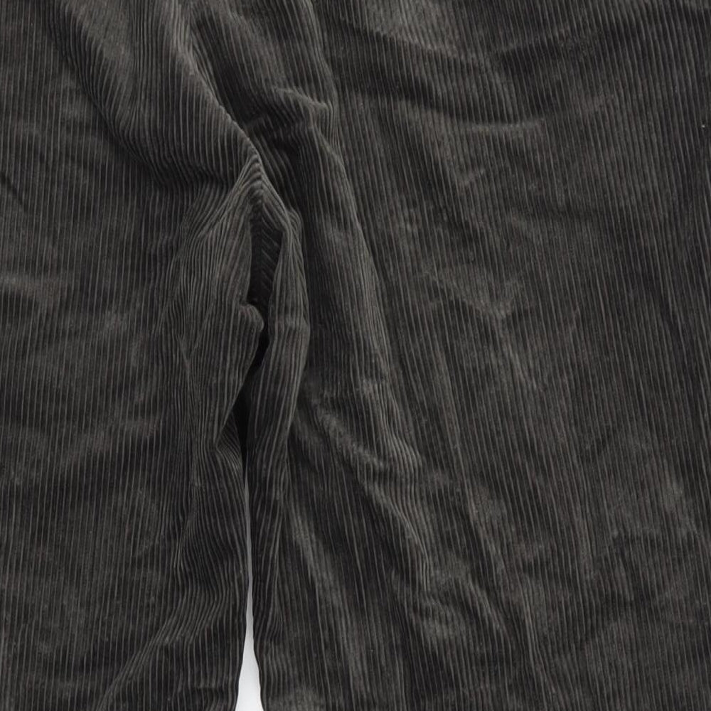 Marks and Spencer Mens Green Cotton Trousers Size 40 in L29 in Regular Zip