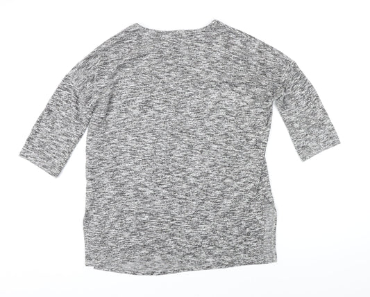 Womens UK Size S New Look Grey Basic T-Shirt