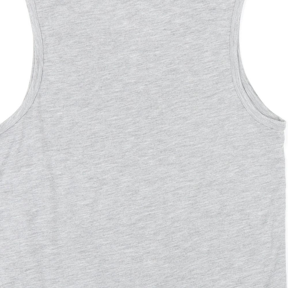 Womens UK Size 10 New Look Grey Basic T-Shirt
