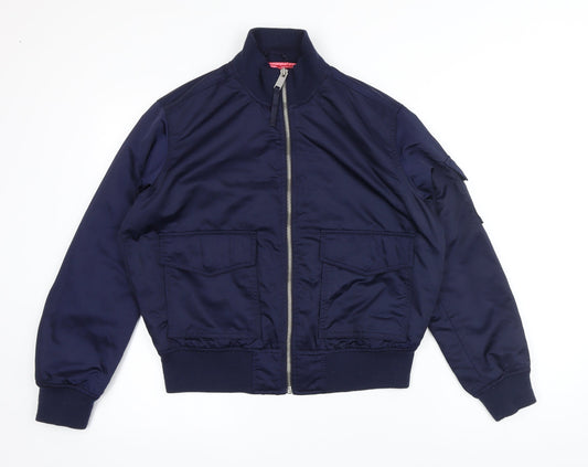 Womens UK Size S Gap Blue Bomber Jacket