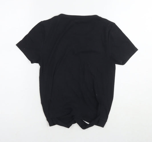 Womens UK Size M Hollister Black Basic T-Shirt