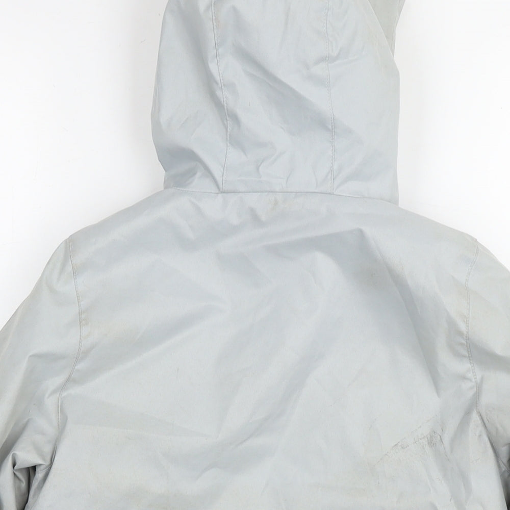 DECATHLON Girls Grey Windbreaker Jacket Size 6 Years Zip