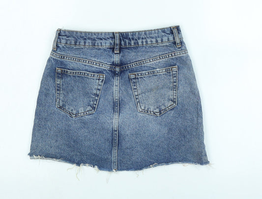 Womens UK Size 6 Topshop A-Line Canvas Skirt