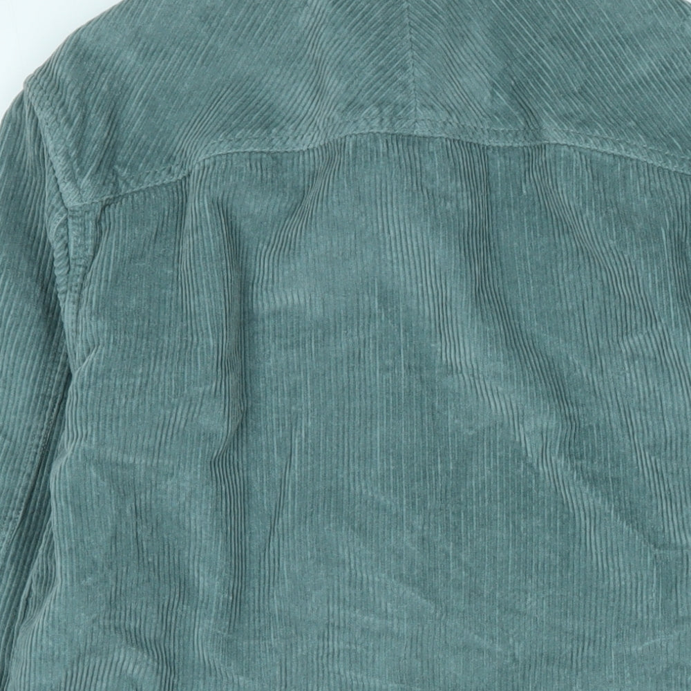 Womens UK Size S marks Blue Basic Button-Up