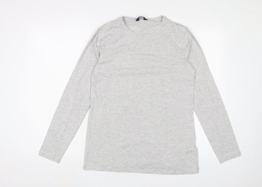 Womens UK Size 16 Avenue Grey Basic T-Shirt